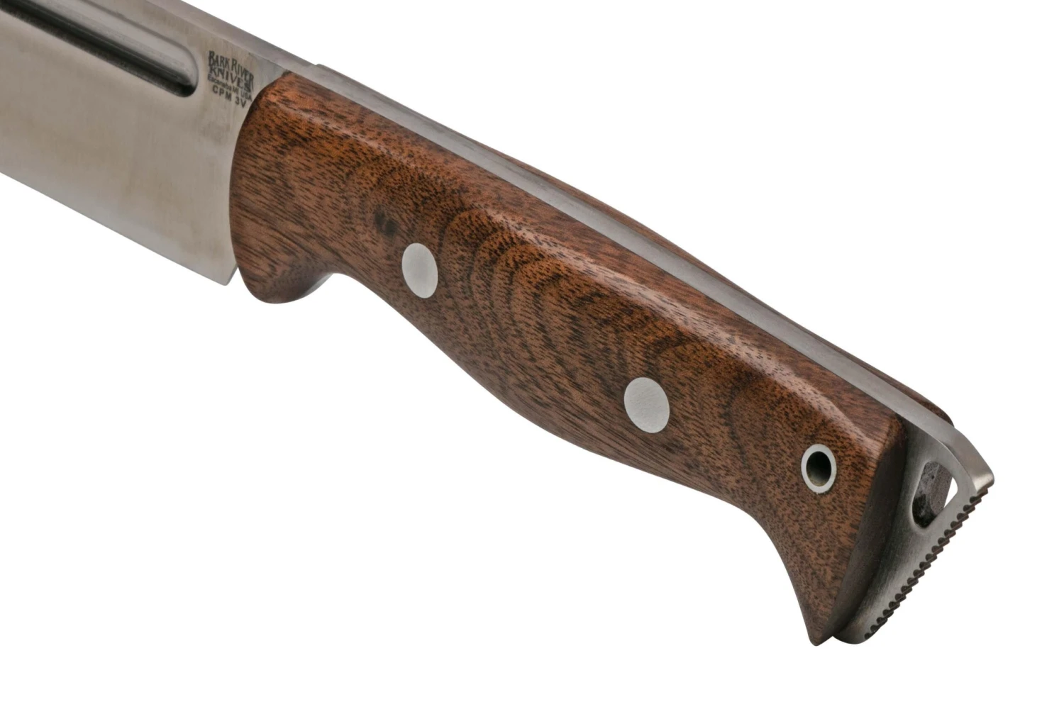 Bark River Bravo Tope Recon CPM 3V Walnut Burl Rampless Couteau De Survie 6 Bark River Bravo Tope Recon CPM 3V Walnut Burl Rampless Couteau De Survie – Image 4