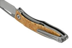 Chris Reeve Mnandi Box Elder Burl Inlay MNA-1008 Couteau De Gentleman -Magasin De Fournitures De Couteaux CRMNDEB 04 chrisreeve