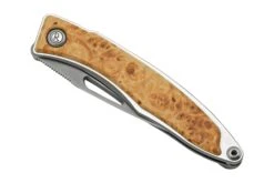 Chris Reeve Mnandi Box Elder Burl Inlay MNA-1008 Couteau De Gentleman -Magasin De Fournitures De Couteaux CRMNDEB 07 chrisreeve