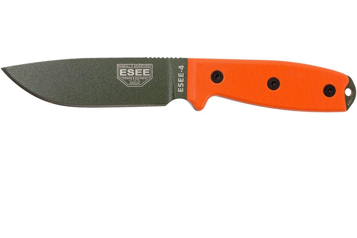 ESEE Model 4 OD Blade, Orange Handle 4P-OD Avec étui + Clip 3 ESEE Model 4 OD Blade, Orange Handle 4P-OD Avec étui + Clip