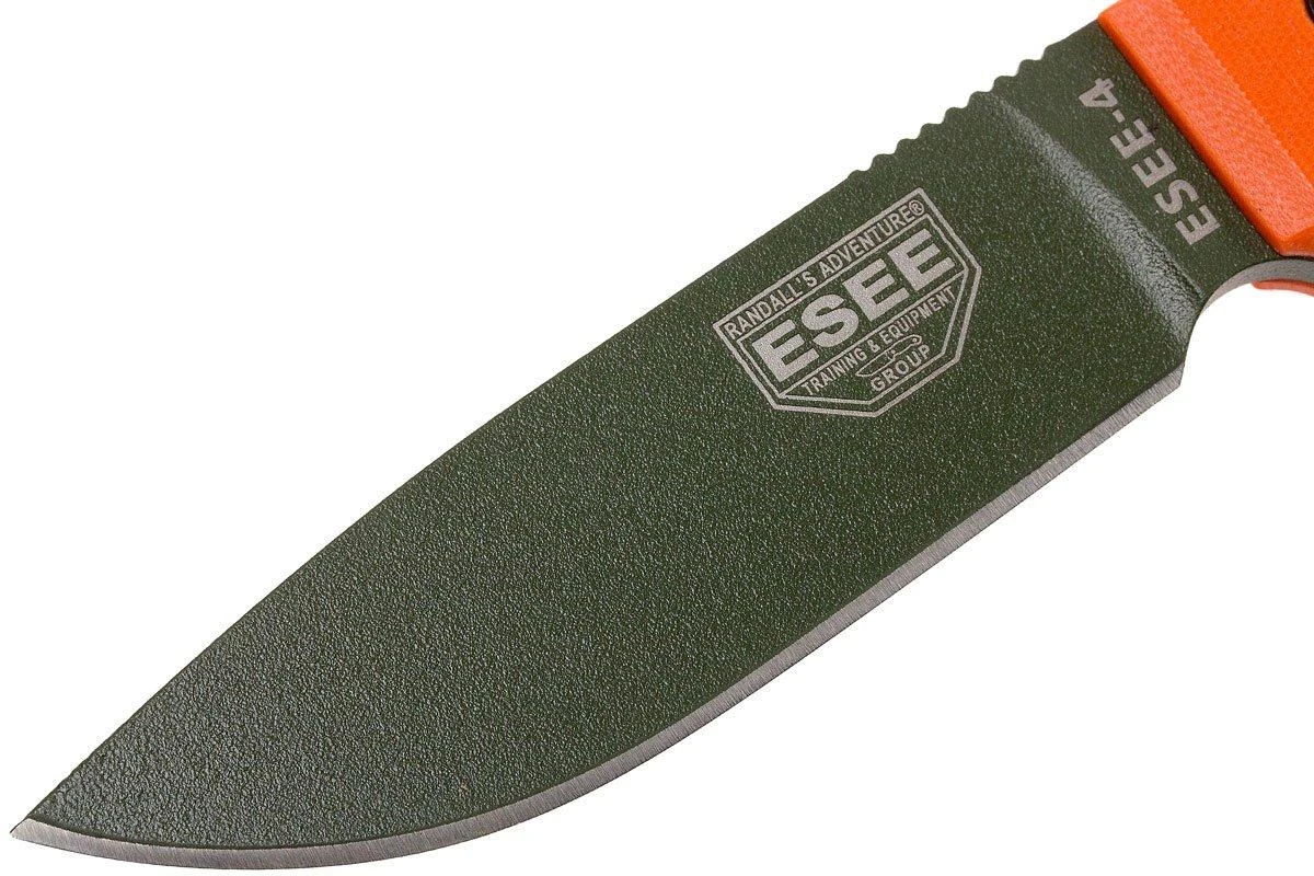 ESEE Model 4 OD Blade, Orange Handle 4P-OD Avec étui + Clip 5 ESEE Model 4 OD Blade, Orange Handle 4P-OD Avec étui + Clip – Image 3
