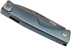 LionSteel Thrill TL-D-BL Damascus, Blue Titanium Integral Slipjoint Couteau De Poche 14 LionSteel Thrill TL-D-BL Damascus, Blue Titanium Integral Slipjoint Couteau De Poche -Magasin De Fournitures De Couteaux LI TL D BL 04 lionsteel