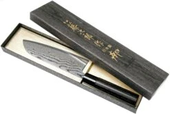 Tojiro Shippu Black Damascus Santoku 17 Cm, FD-1597 17 Tojiro Shippu Black Damascus Santoku 17 Cm, FD-1597 -Magasin De Fournitures De Couteaux TJFD 1597 08 tojiro sippu black