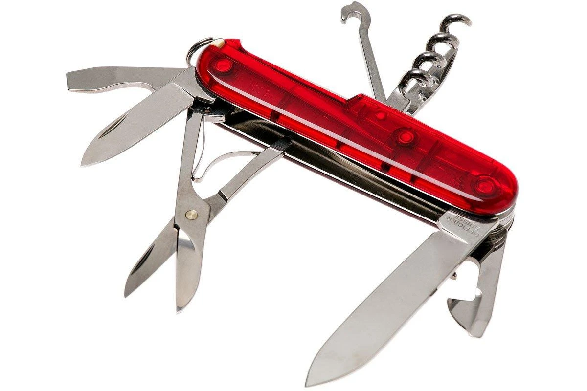 Victorinox Climber Rouge Transparent 1.3703.T Couteau Suisse 4 Victorinox Climber Rouge Transparent 1.3703.T Couteau Suisse – Image 2