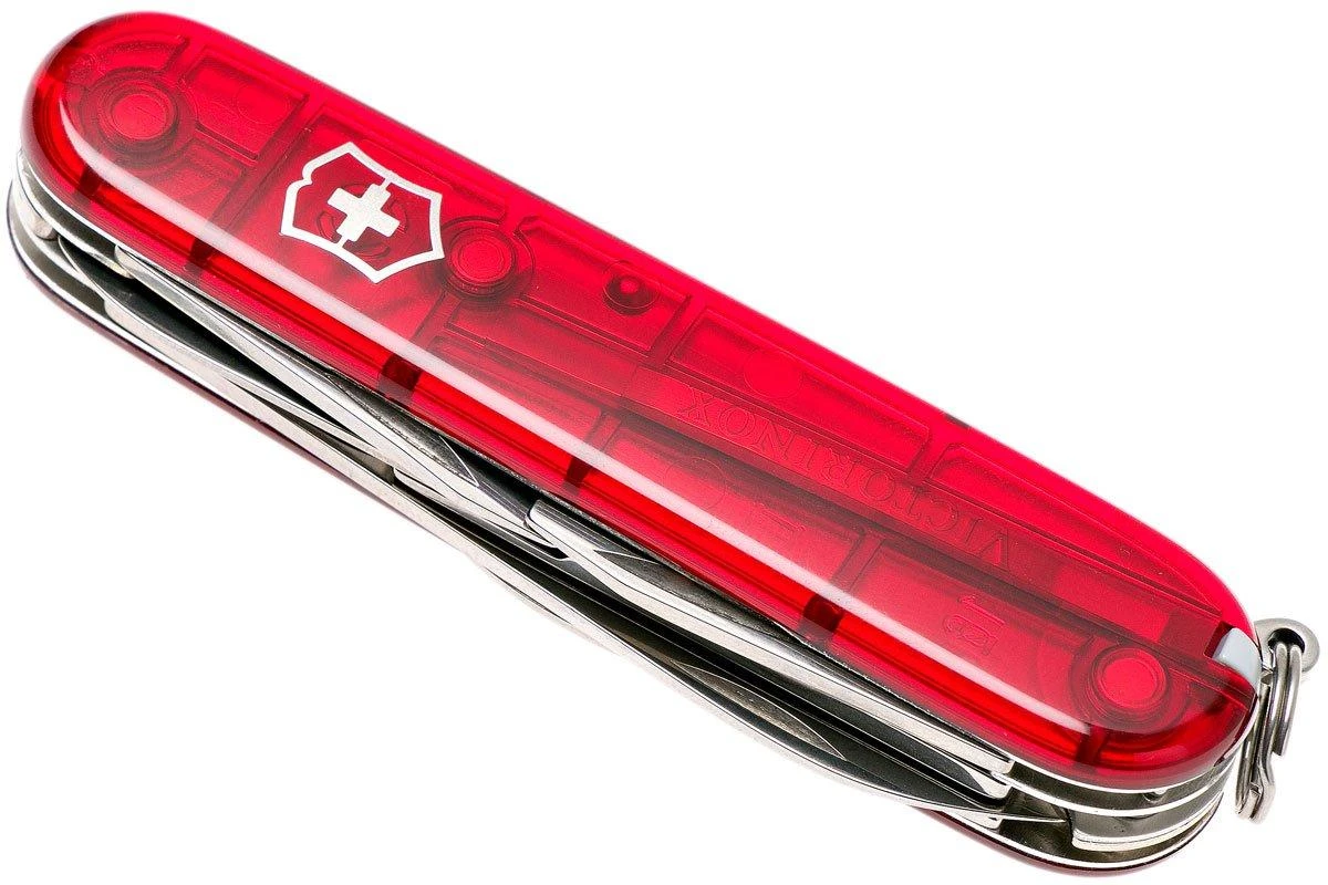 Victorinox Climber Rouge Transparent 1.3703.T Couteau Suisse 7 Victorinox Climber Rouge Transparent 1.3703.T Couteau Suisse – Image 5